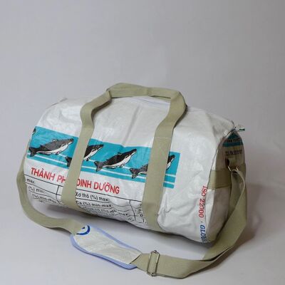 Bag 'SPORTY BAG' - upcycled fish feed bags - #fish White