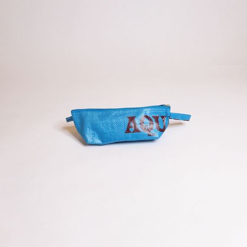 Penal 'PENCIL CASE' - upcycelte Fischfuttersäcke - #fish Blau-aqua