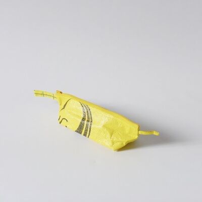 Penal 'PENCIL CASE' - upcycled fish feed bags - #fish Yellow-til
