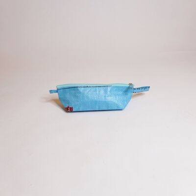 Penal 'PENCIL CASE' - upcycled fish feed bags - #fish light blue