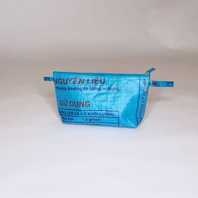 Bag 'MARLIES' - upcycled fish feed bags - #fish Blue-aqua