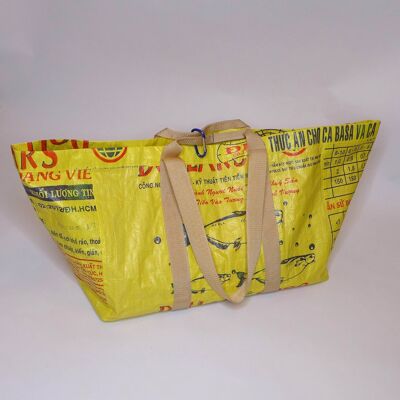 Bag 'CARGO BAG' - upcycled fish feed bags - #fish Yellow-dollar