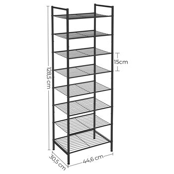 8-laags schoenenrek zwart 7