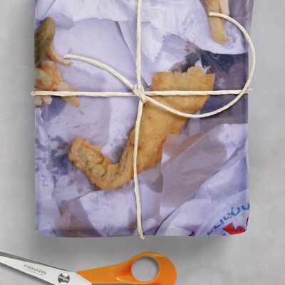 Fish and Chips Funny Gift Wrap Pack