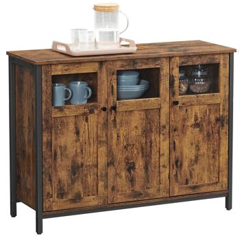 Dressoir en vintage bruin en zwart 7