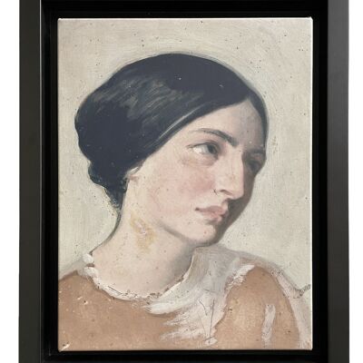 Réédition de tableau - impression d'art sur toile canvas premium avec cadre - Léopoldine Hugo - portrait de Victor Mottez