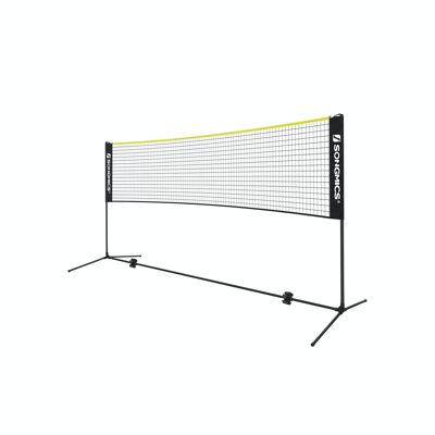 4 m filet de badminton zwart en geel