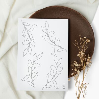 Coloring illustration "Foliage" - Poster / Card