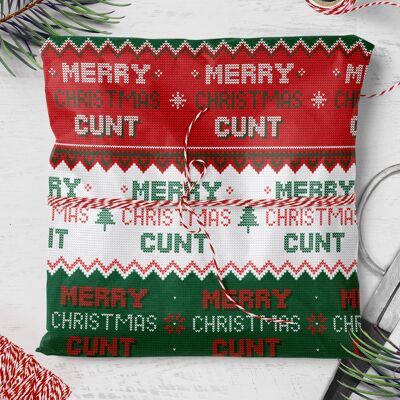 Merry Christmas Cunt Rude Gift Wrap