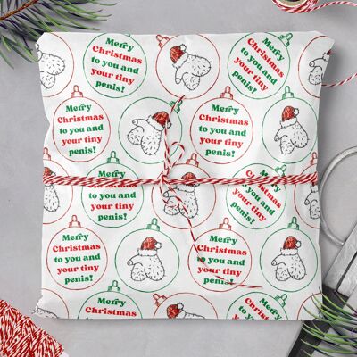 Christmas Tiny Penis Rude Gift Wrap