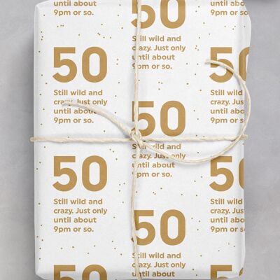 Quotish 50 Gift Wrap - 50th Birthday