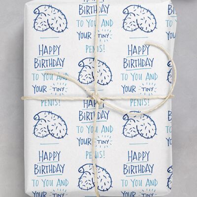 Birthday Tiny Penis Rude Gift Wrap