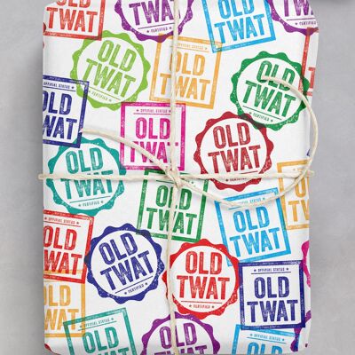 Old Twat Rude Gift Wrap