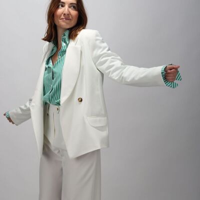 Fluid white suit jacket Made In France