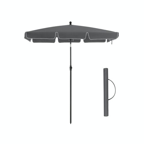 Parasol voor balkon 200 x 125 cm grijs