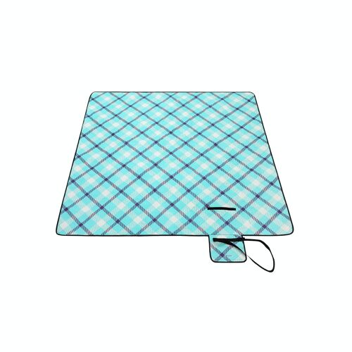 Lichtblauwe tartan picknickdeken