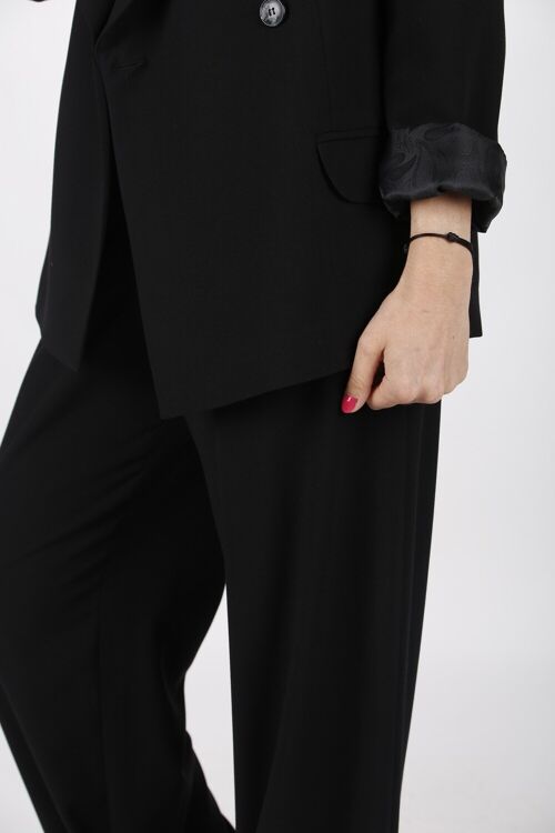 Veste de tailleur noir style blazer Made in France