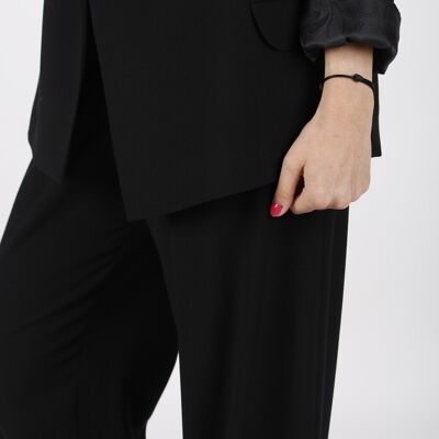 Giacca da abito stile blazer nera Made in France