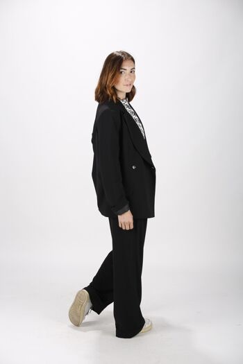 Veste de tailleur noir style blazer Made in France 2