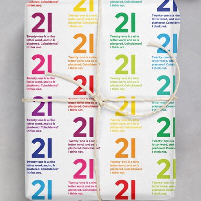 21 Quotish Gift Wrap - 21st Birthday