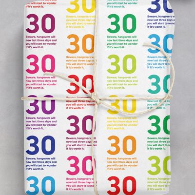 30 Quotish Gift Wrap - 30th Birthday