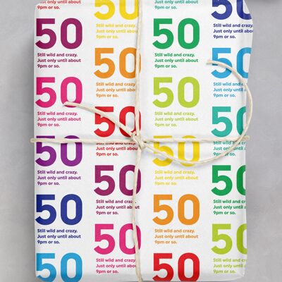 50 Quotish Gift Wrap - 50th Birthday