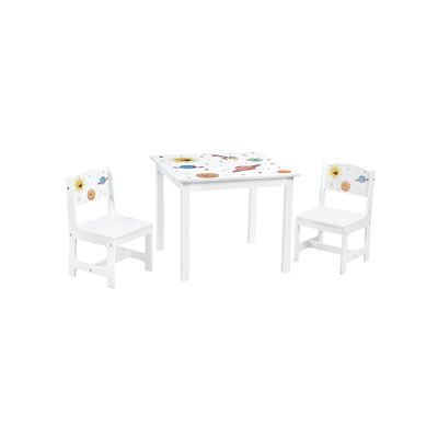 Kindertafelset ha incontrato 2 stoelen Wit