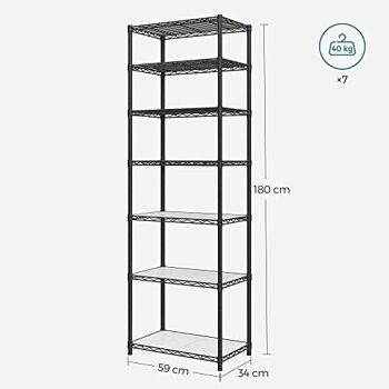 Zwarte kast met 7 niveaux 5