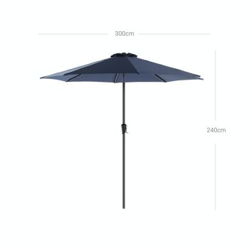 Parasol tuinparasol market parasol marineblauw 8