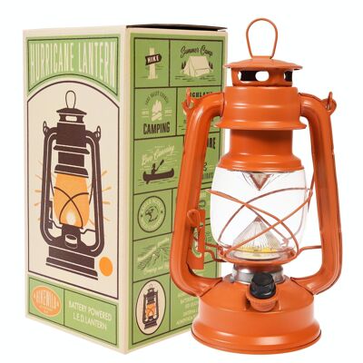 ORANGE LED HURRICANE LANTERN