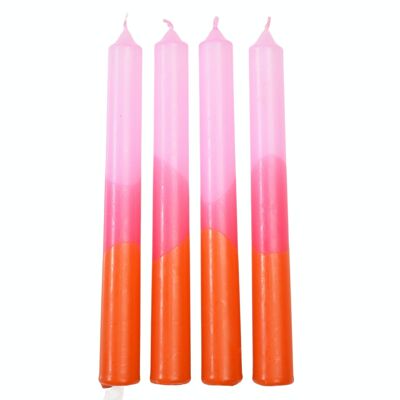 Dip-Dye-Kerzen (4er-Set) – Pink