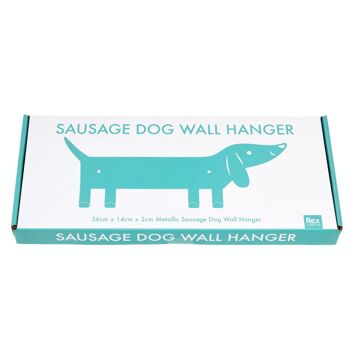 Cintre mural en métal - Sausage Dog 3