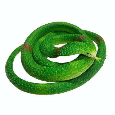 Jouet cobra en caoutchouc vert