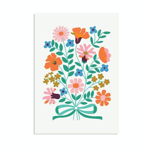 Greetings card - Bunch of flowers