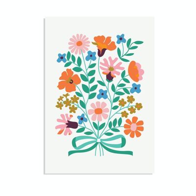 Carte de voeux - Bouquet de fleurs