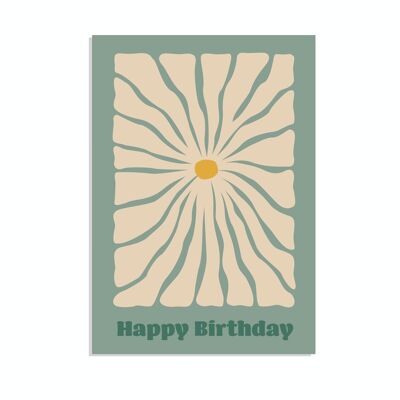 Birthday card - Flower power
