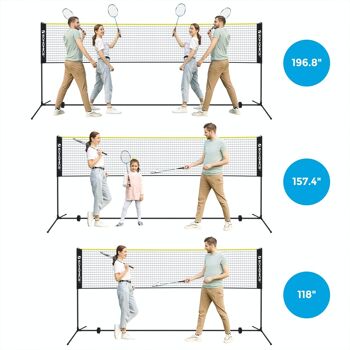 Badmintonnet zwart en geel 5