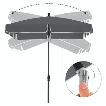 Parasol pour balkon gris 6