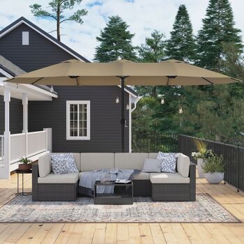 Parasol extra groot taupe 5