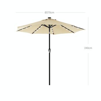 Parasol met ledverlichting op zone-energie 8