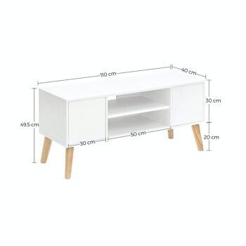 Tv-meubel woonkamer witte natuurlijke kleur 8