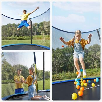 Trampoline 366 cm bleu foncé 3