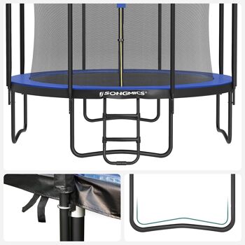 Trampoline 366 cm bleu foncé 7