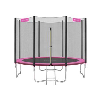Trampoline 305 cm avec roze veiligheidsnet 1