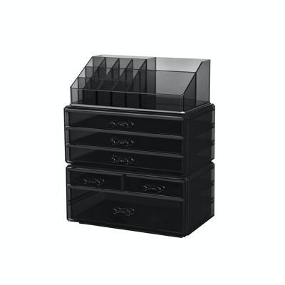 Organizador de maquillaje met 6 lades, zwart