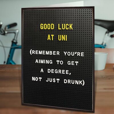 Good Luck At Uni Funny Good Luck Uni Card