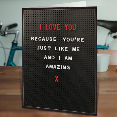 Just Like Me Amazing Funny Valentines Card