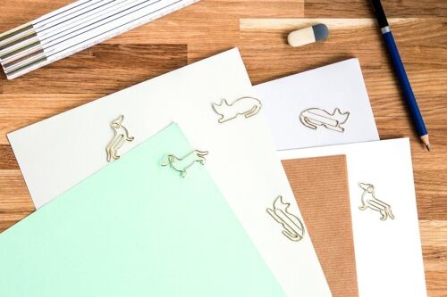 5 Dogs Cat & Dog Paper Clips