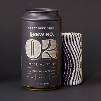 Imperial Stout (Noir) Bière artisanale Chaussettes 2
