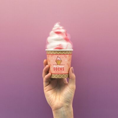 Raspberry Ripple Ice Cream Socks